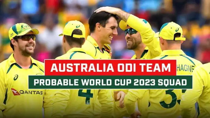 Australia Squad World Cup 2023