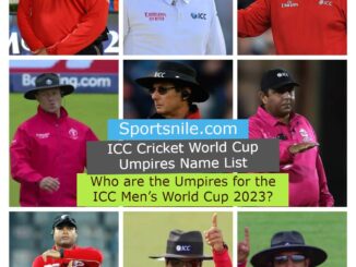 World Cup 2023 Umpires List