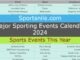 Major Sporting Events Calendar 2024